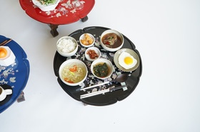 자개밥상 접이식1인상 자개소반 다과상 찻상 자개테이블 블랙
