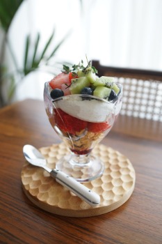 홈카페 튤립 유리 아이스크림 요거트잔